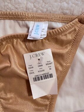 J.Crew Gold Shimmer Bikini Bottoms
